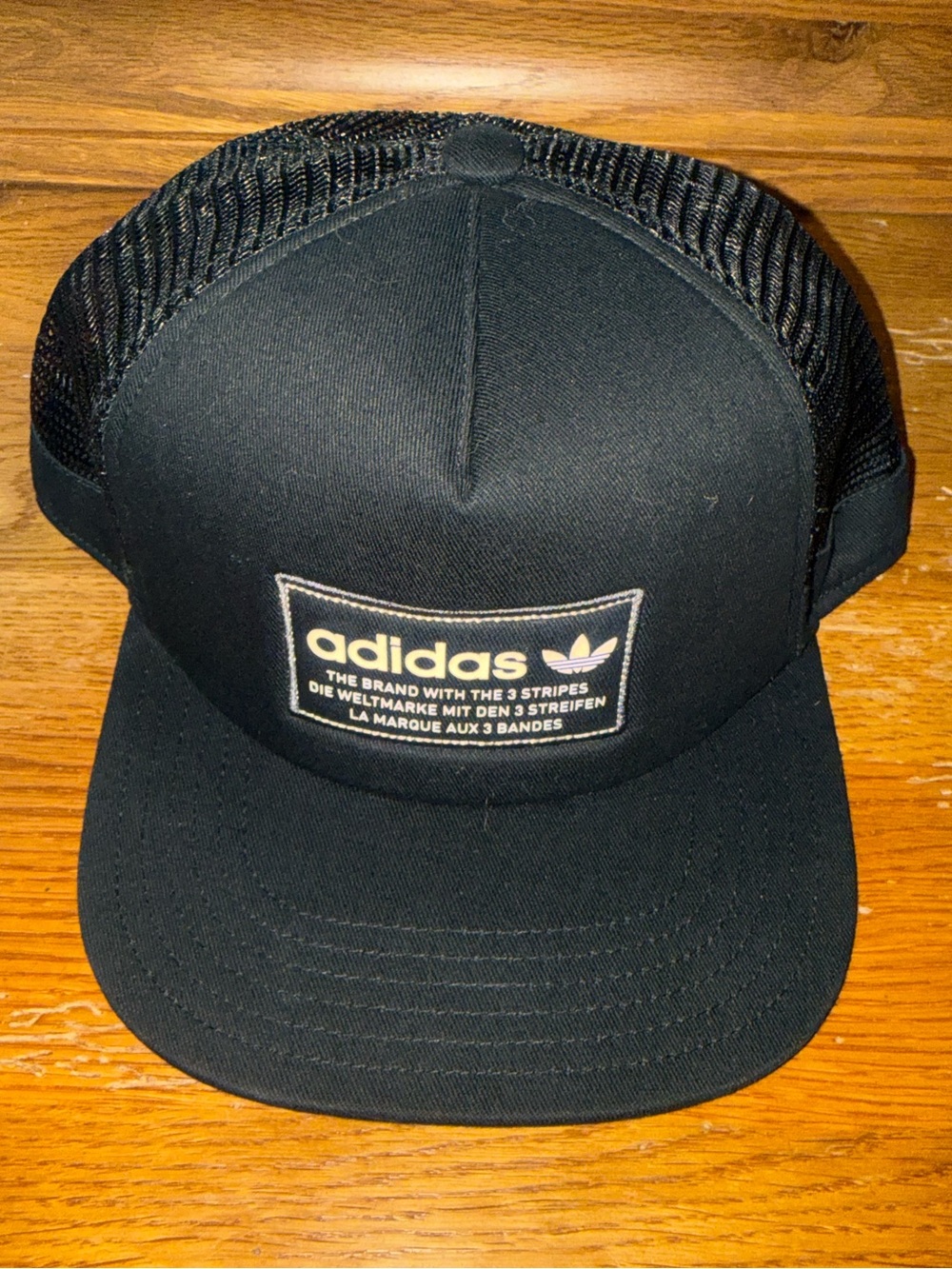 Adidas Black Trucker Cap - Classic Logo Patch